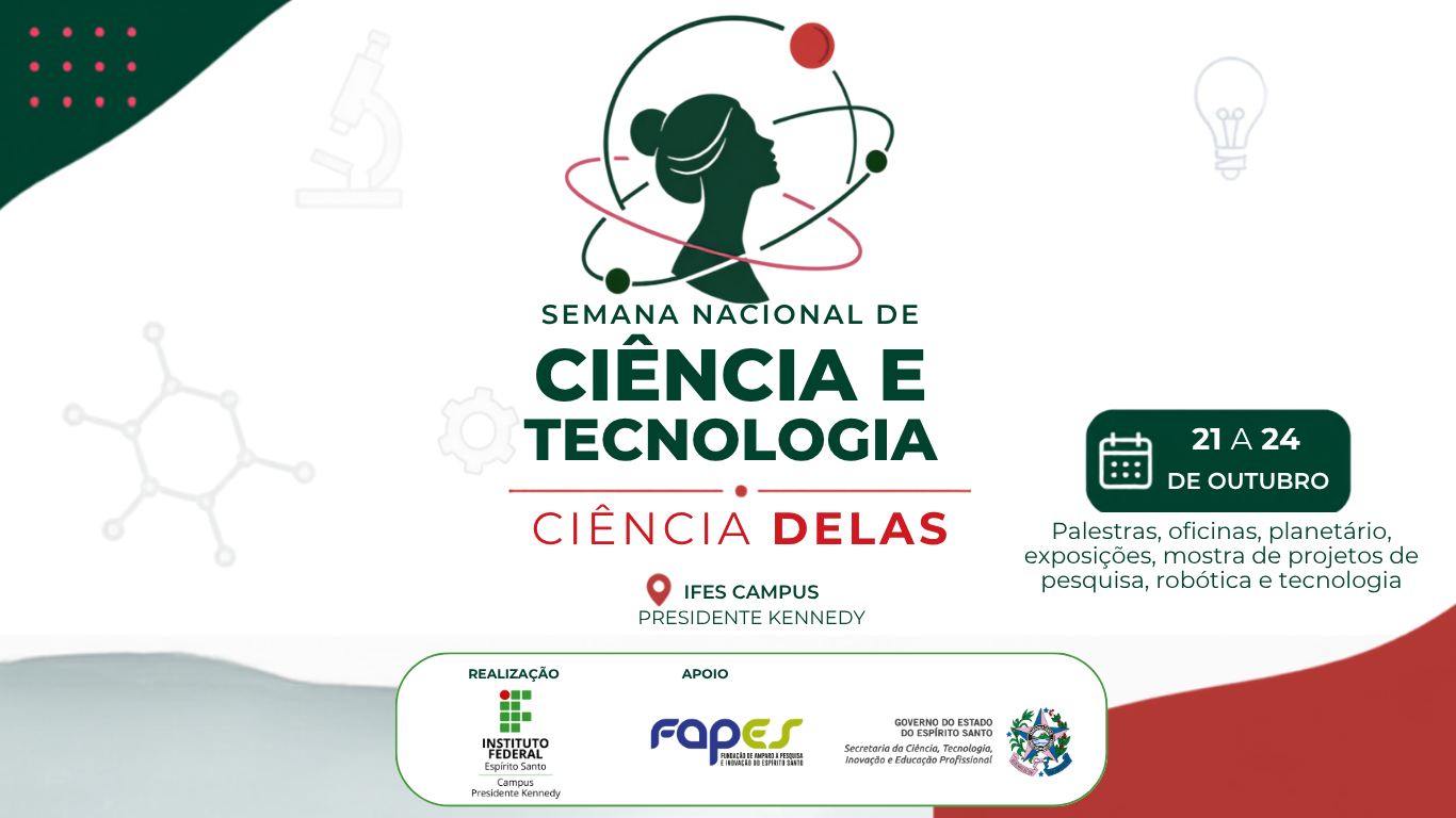 Semana Nacional de Ciência e Tecnologia do Ifes - Campus Presidente Kennedy - 21 a 24 de Outubro de 2026